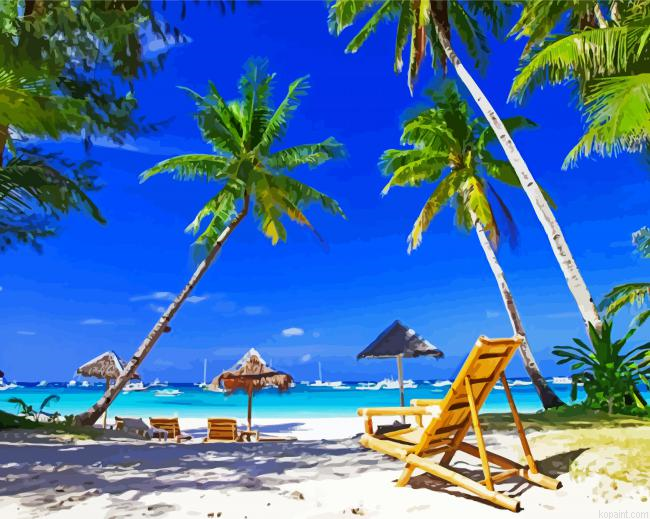 Boracay Island Seascape Paint By Numbers