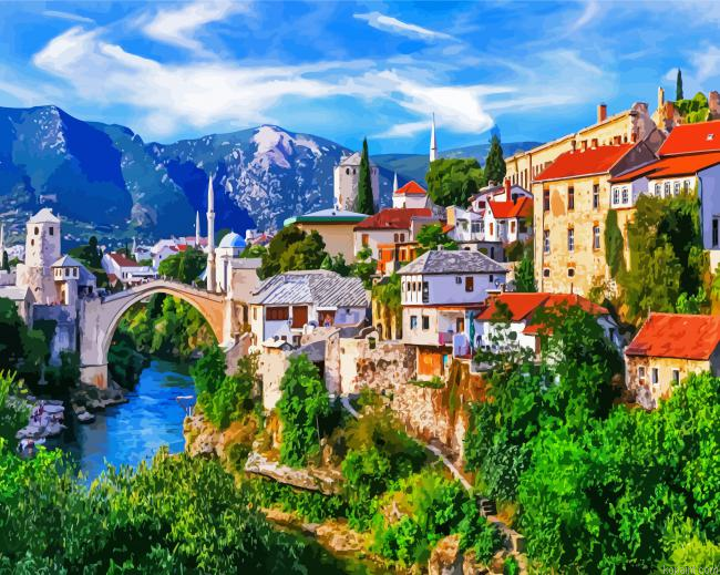 Bosnia And Herzegovina Landscape Painting By Numberss.png