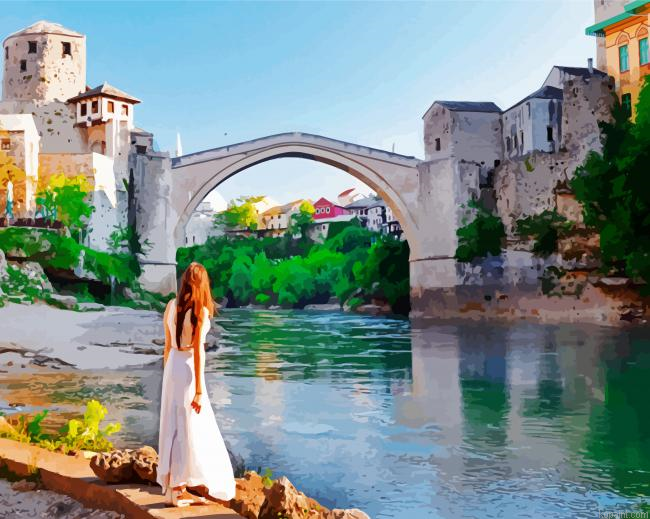 Bosnia Old Bridge Paint By Numbers.png