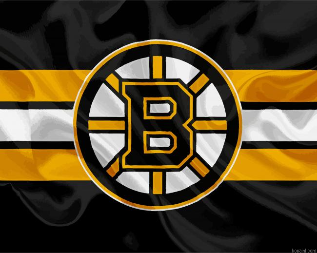 Boston Bruins Hockey Logo Painting By Numberss.png