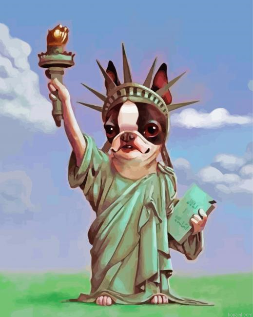 Boston Terrier Dog Paint By Numbers