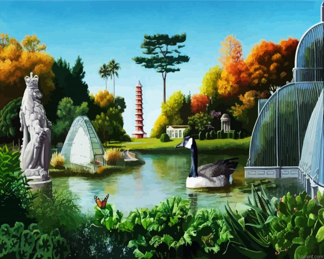 Botanical Garden Art Painting By Numberss.png