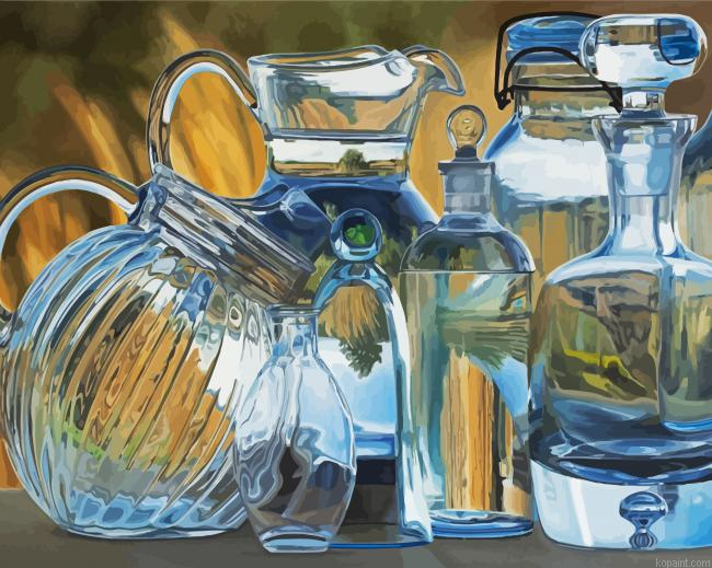 Bottles Glassware Painting By Numberss.png