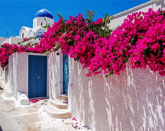 Bougainvillea Flowers Painting By Numberss.png