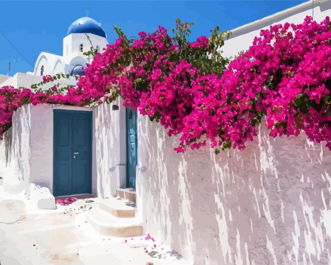 Bougainvillea Greece Painting By Numberss.png