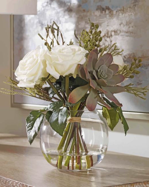 Bouquet In Glass Painting By Numberss.png