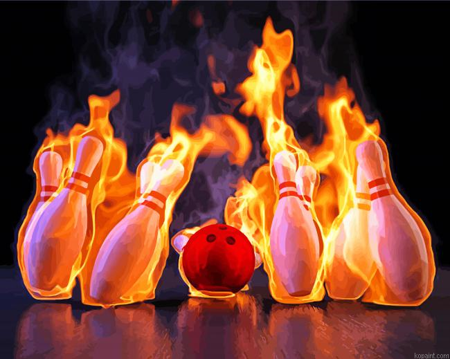 Bowling Ball With Flames Painting By Numberss.png
