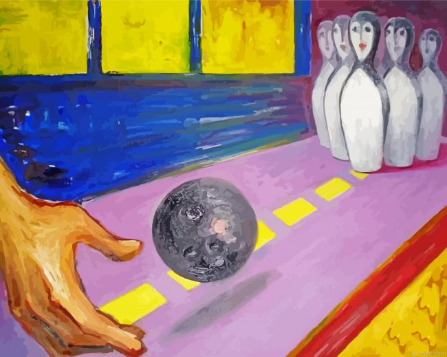 Bowling Illustration Art Painting By Numberss.png