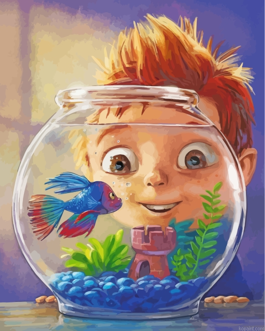 Boy And Fish Painting By Numberss.png