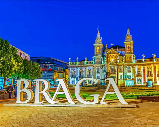 Braga City Portugal Painting By Numberss.png