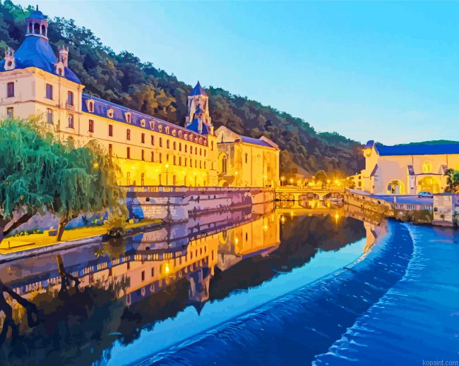 Brantome Abbey France Painting By Numberss.png