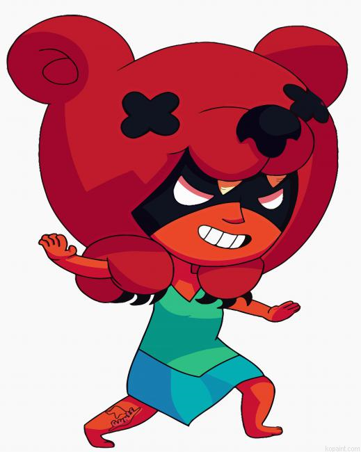 Brawl Stars Nita Painting By Numberss.png