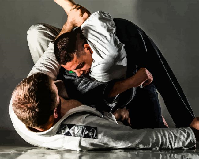 Brazilian Jiu Jitsu Martial Art Painting By Numberss.png