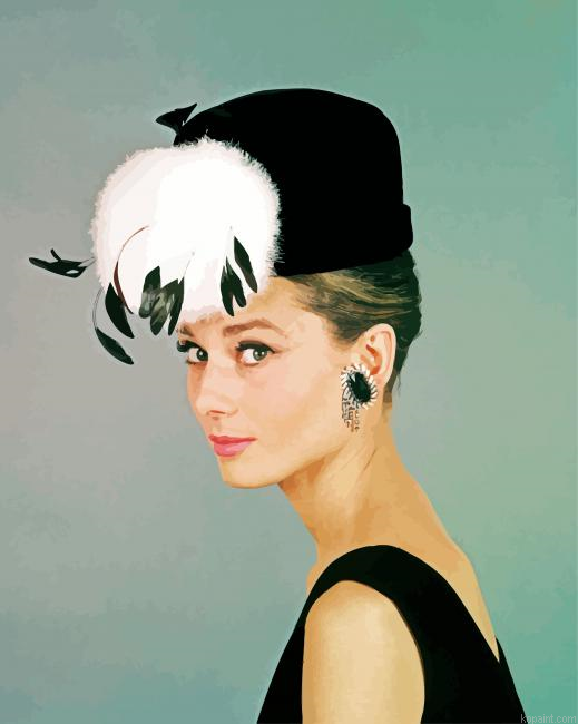 Breakfast At Tiffanys Audrey Hepburn Painting By Numberss.png