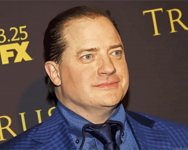 Brendan Fraser Actor Paint By Numbers