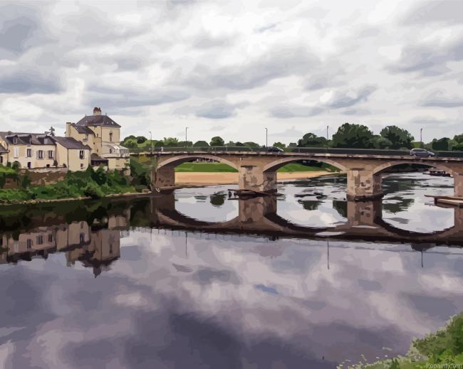 Bridge Over The River Chinon Painting By Numberss.png
