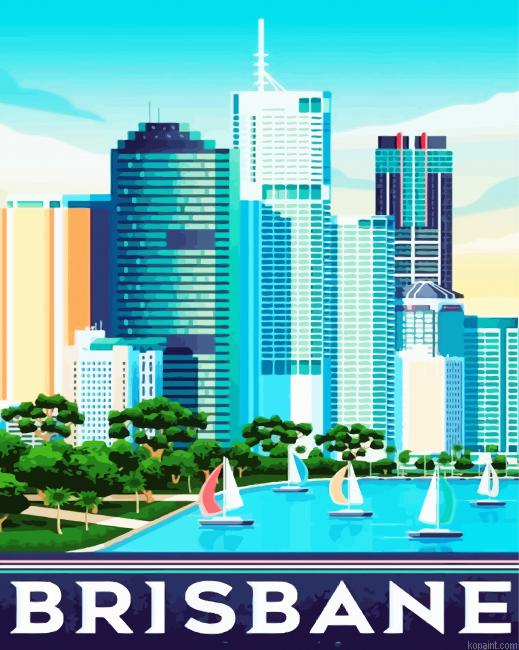 Brisbane Queensland Australia Poster Paint By Numbers.png