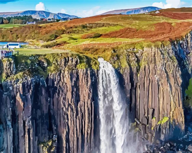 British Kilt Rock Mealt Waterfall Painting By Numberss.png