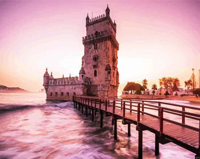 Broad Walk To Belem Tower Painting By Numberss.png