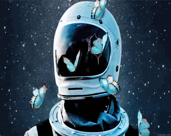 Broken Astronaut And Butterfly Painting By Numberss.png