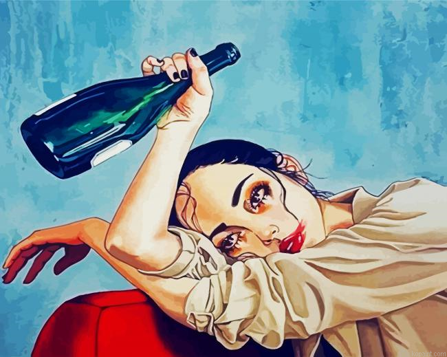Broken Girl Art Painting By Numberss.png