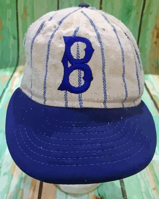 Brooklyn Dodgers Cap Painting By Numberss.png
