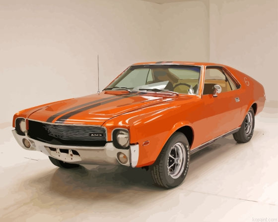 Brown 1968 Amc Amx Car Painting By Numberss.png