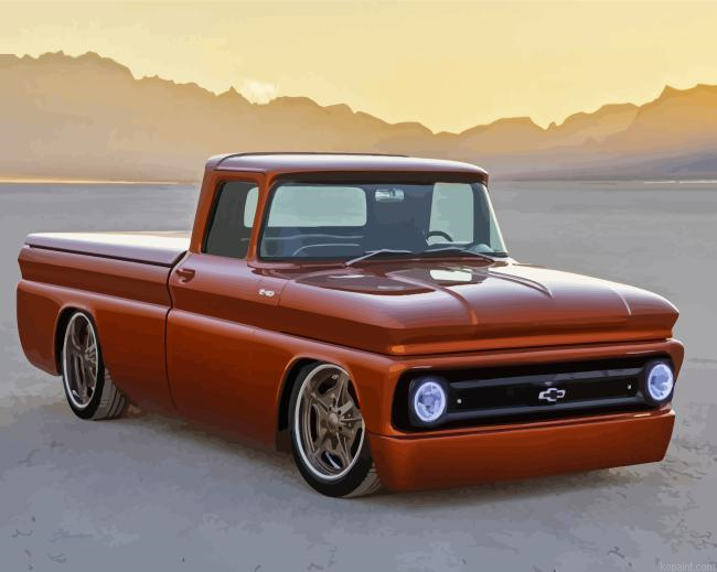 Brown Camionnette Chevrolet Painting By Numberss.png