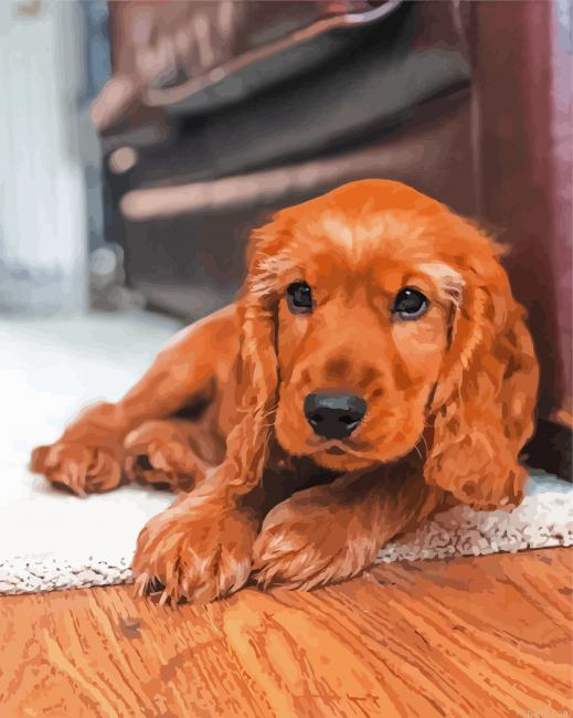Brown English Cocker Spaniel Painting By Numberss.png