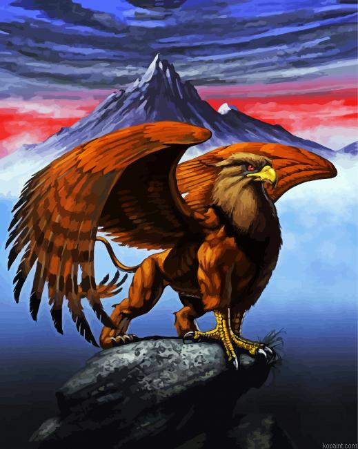 Brown Griffin Painting By Numberss.png