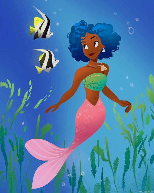 Brown Mermaid New Painting By Numberss.png