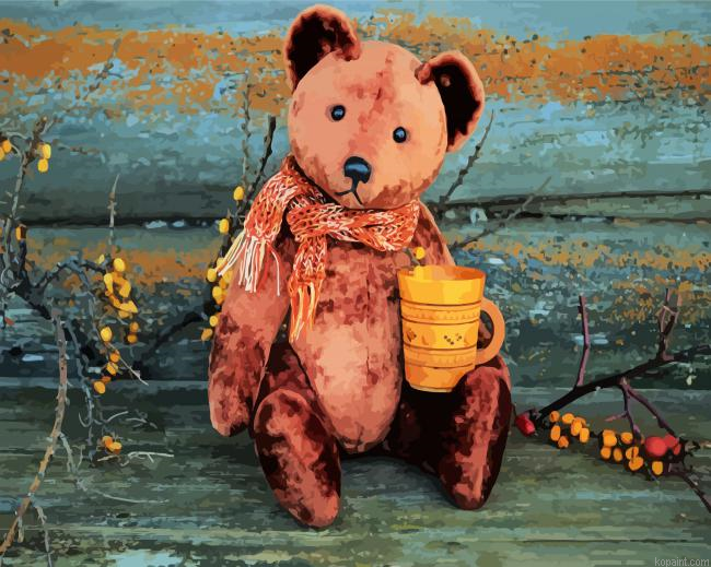 Brown Teddy Bear Paint By Numbers.png