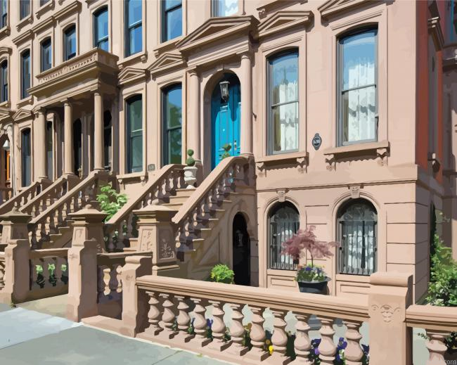 Brownstone House In New Jersey Paint By Numbers.png