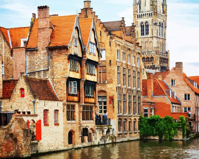Bruges Belgium Old Buildings Paint By Numbers.png