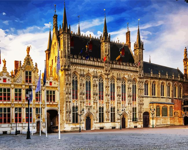 Bruges City Hall Bruges Painting By Numberss.png