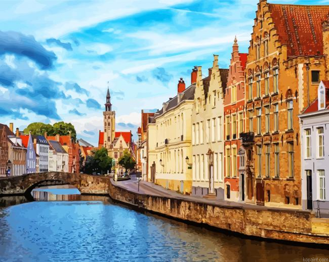 Bruges Houses Belgium Painting By Numberss.png