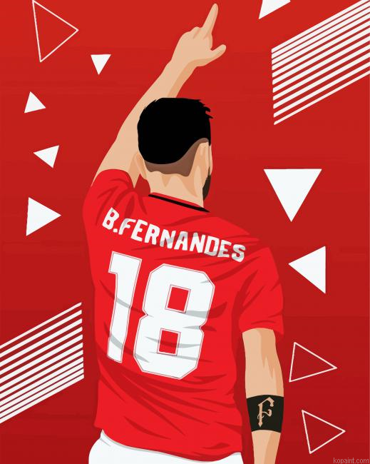 Bruno Fernandes Sports Paint By Numbers
