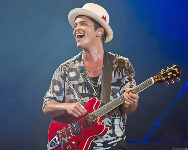 Bruno Mars With Guitar New Painting By Numberss.png