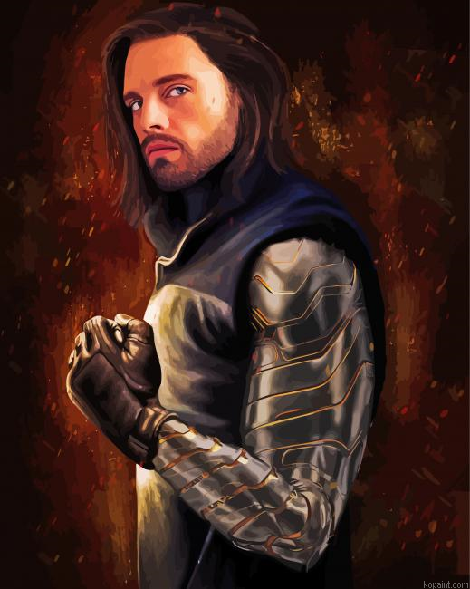 Bucky Barnes Sebastian Stan Paint By Numbers