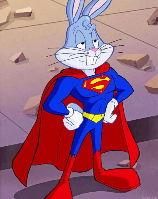 Bugs Bunny Superman Painting By Numberss.png