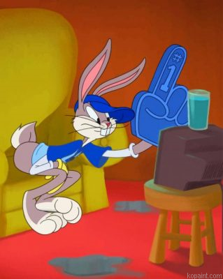 Bugs Bunny Watching Tv Painting By Numberss.png