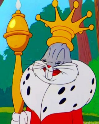 Bugs Bunny Wearing Crown Painting By Numberss.png