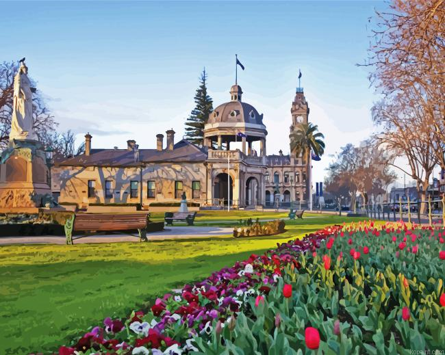 Buildings In Bendigo Victoria Paint By Numbers