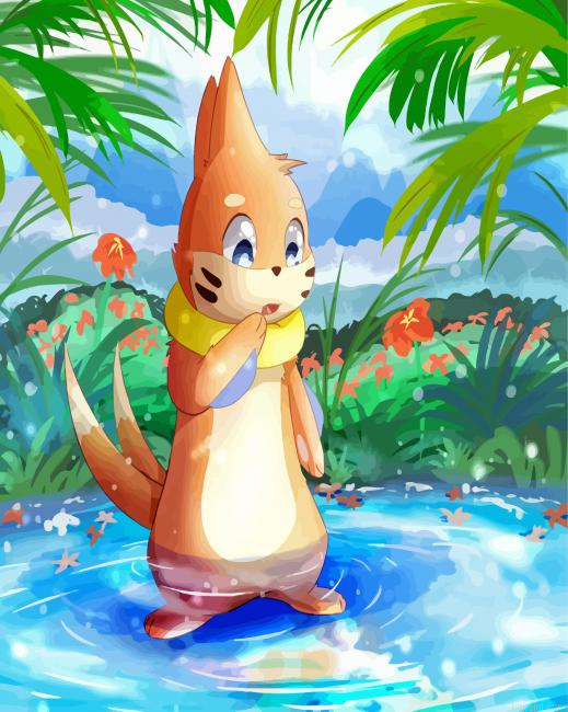 Buizel Pokemon Anime Paint By Numbers.png