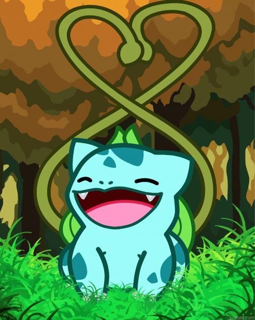 Bulbasaur Pokemon Anime Paint By Numbers.png