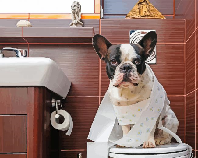Bulldog In Toilet Painting By Numberss.png