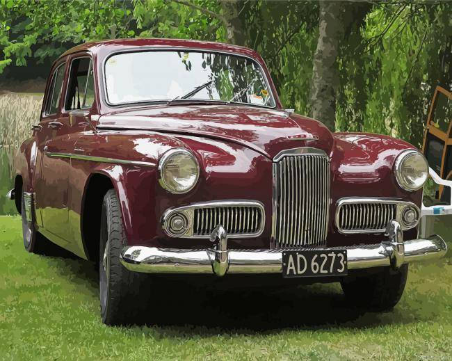 Burgundy Humber Limousine Painting By Numberss.png