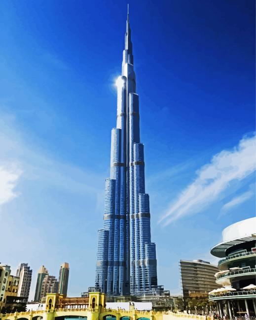 Burj Khalifa Skyline Painting By Numberss.png