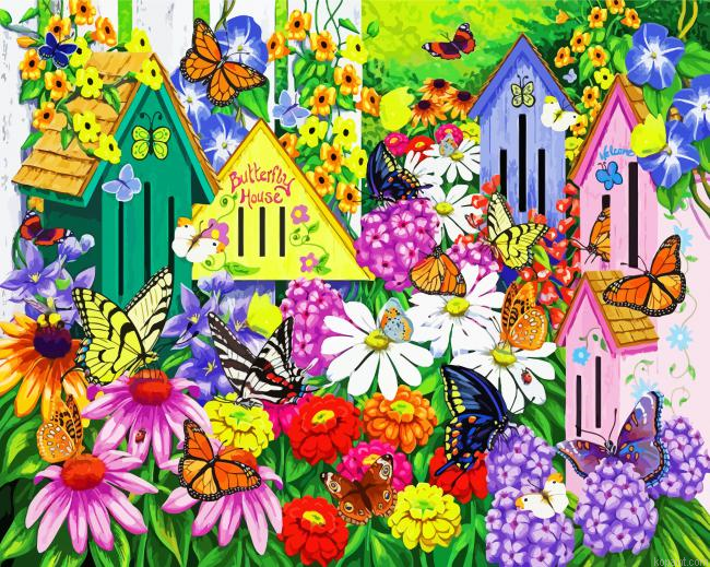 Butterflies Neighbors Paint By Numbers