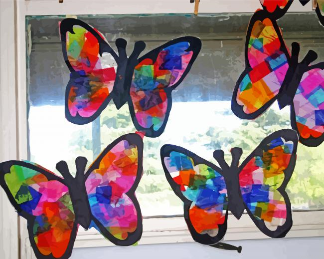 Butterfly Sun Catcher Paint By Numbers